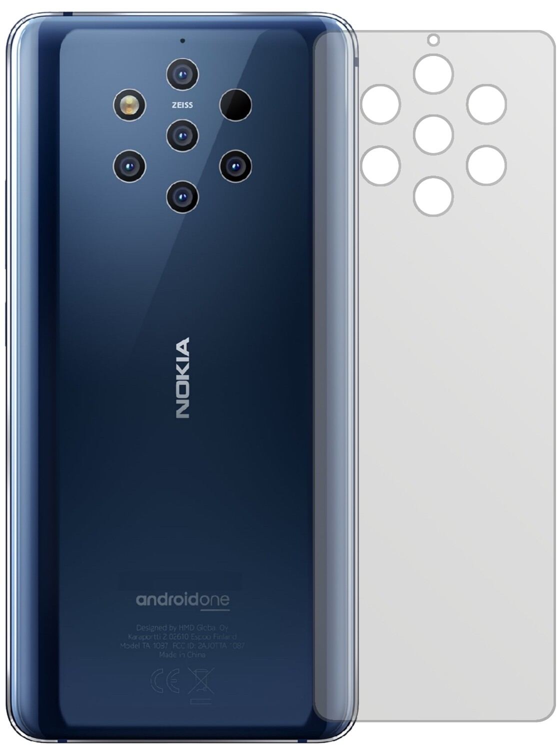 6x Schutzfolie matt für Nokia 9 PureView Rückseite (2)