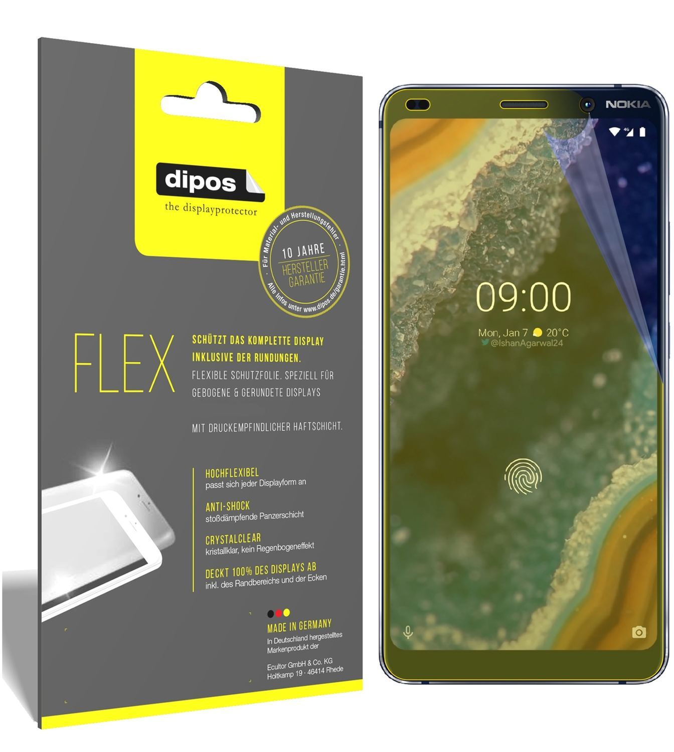 3x 3D Full Cover Schutzfolie für Nokia 9 PureView (1)