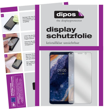 2x Schutzfolie klar für Nokia 9 PureView Display-S (1)