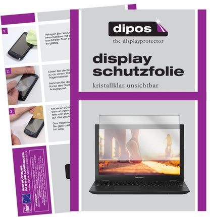 2x Schutzfolie klar für Medion Akoya P6685 Display (1)