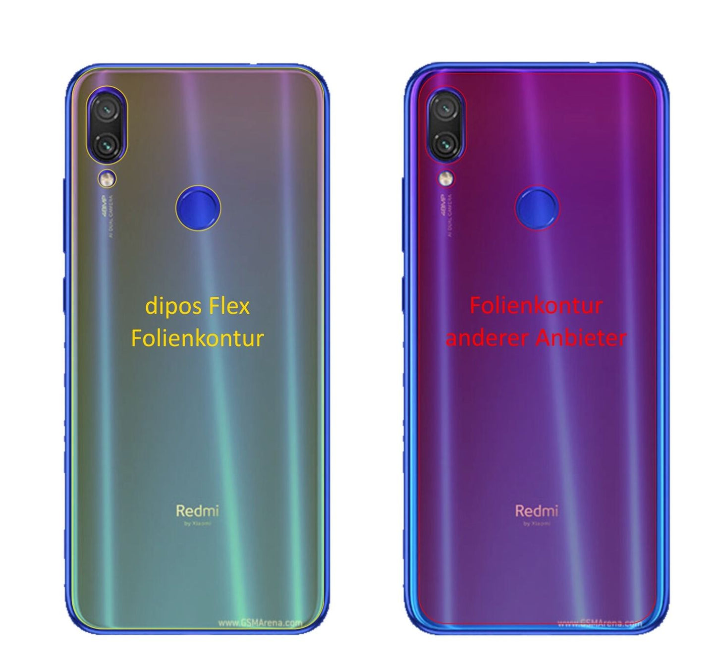 3x 3D Full Cover Schutzfolie für Xiaomi Redmi Note (2)