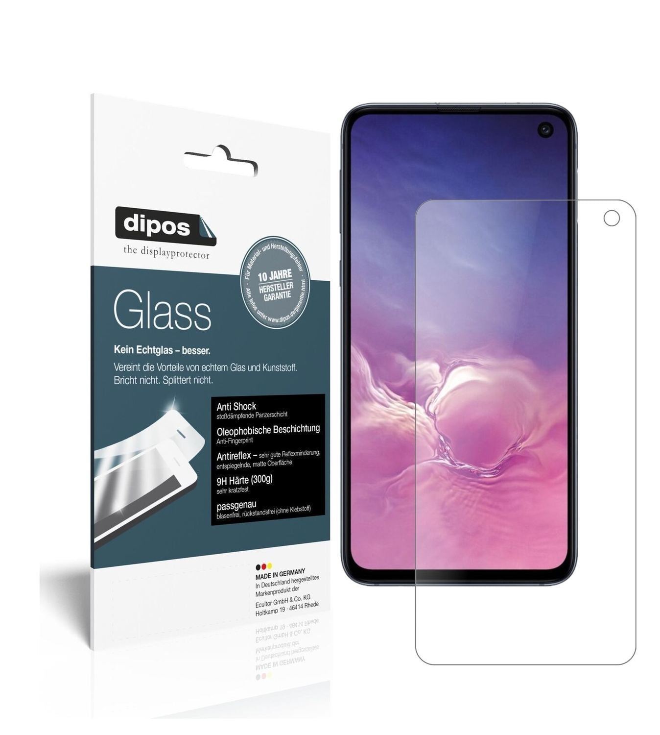 1x 9H Schutzfolie matt für Samsung Galaxy S10e Pan (2)