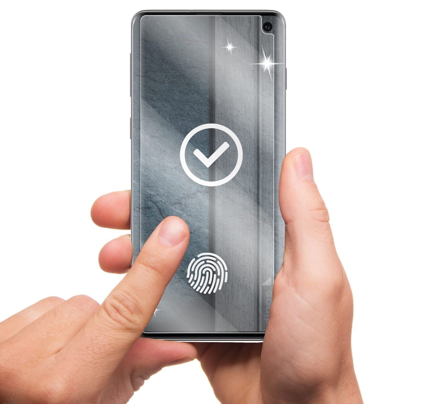 2x Schutzfolie klar für Samsung Galaxy S10 Display (2)