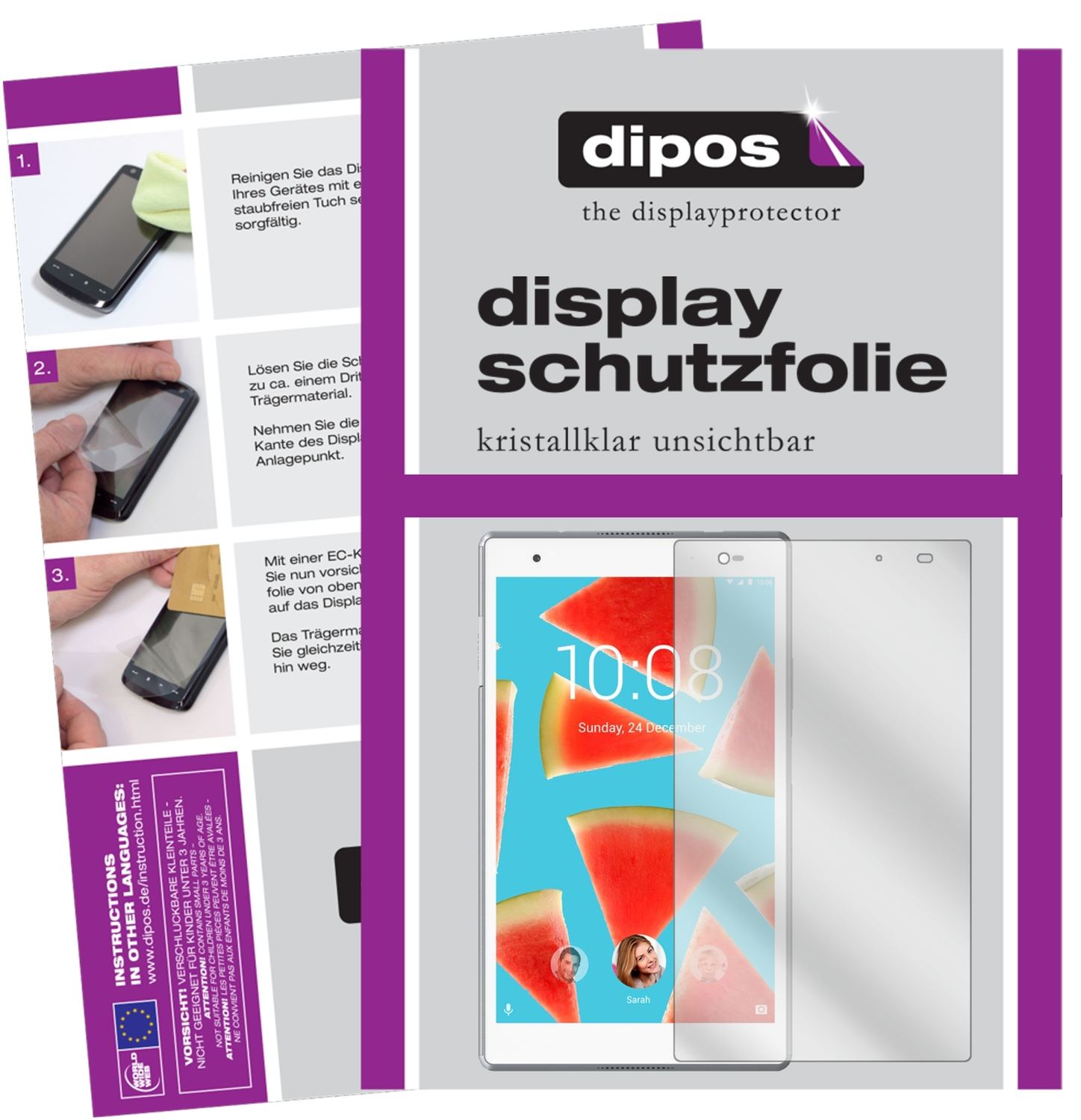 2x Schutzfolie klar für Lenovo Tab 4 8 Plus Displa (1)