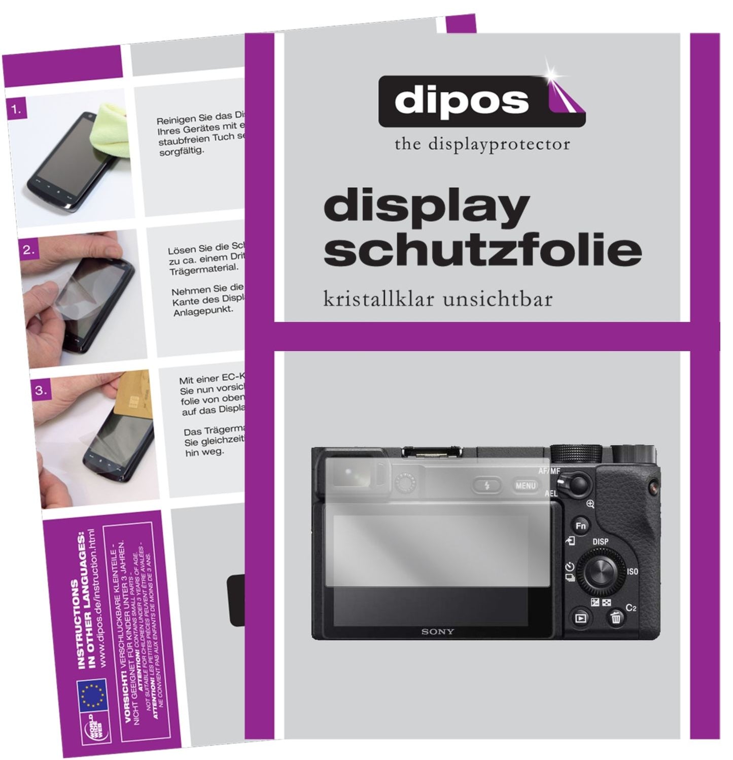 6x Schutzfolie klar für Sony Alpha 6400 Display-Sc (1)