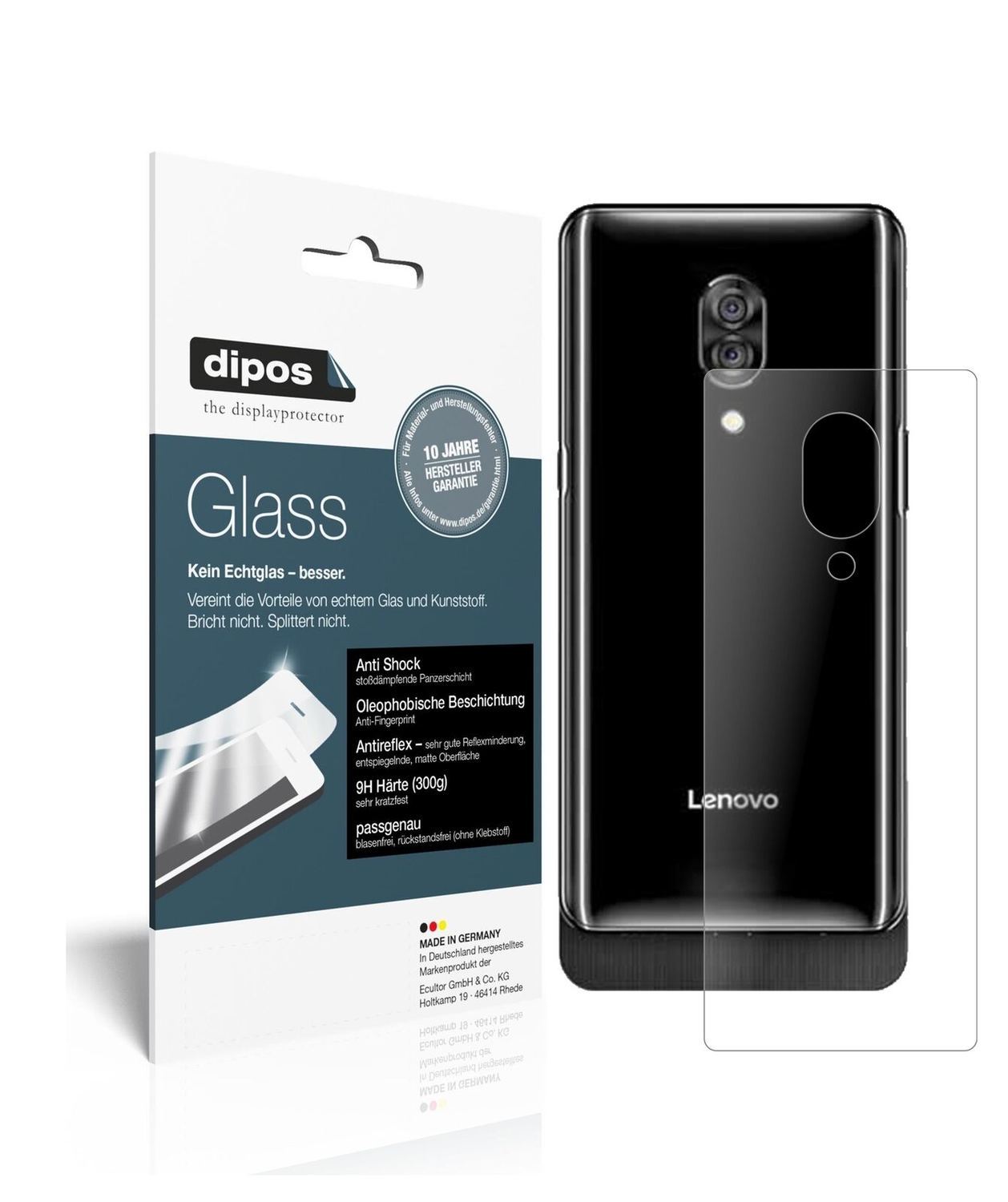 1x 9H Schutzfolie matt für Lenovo Z5 Pro GT Rückse (2)