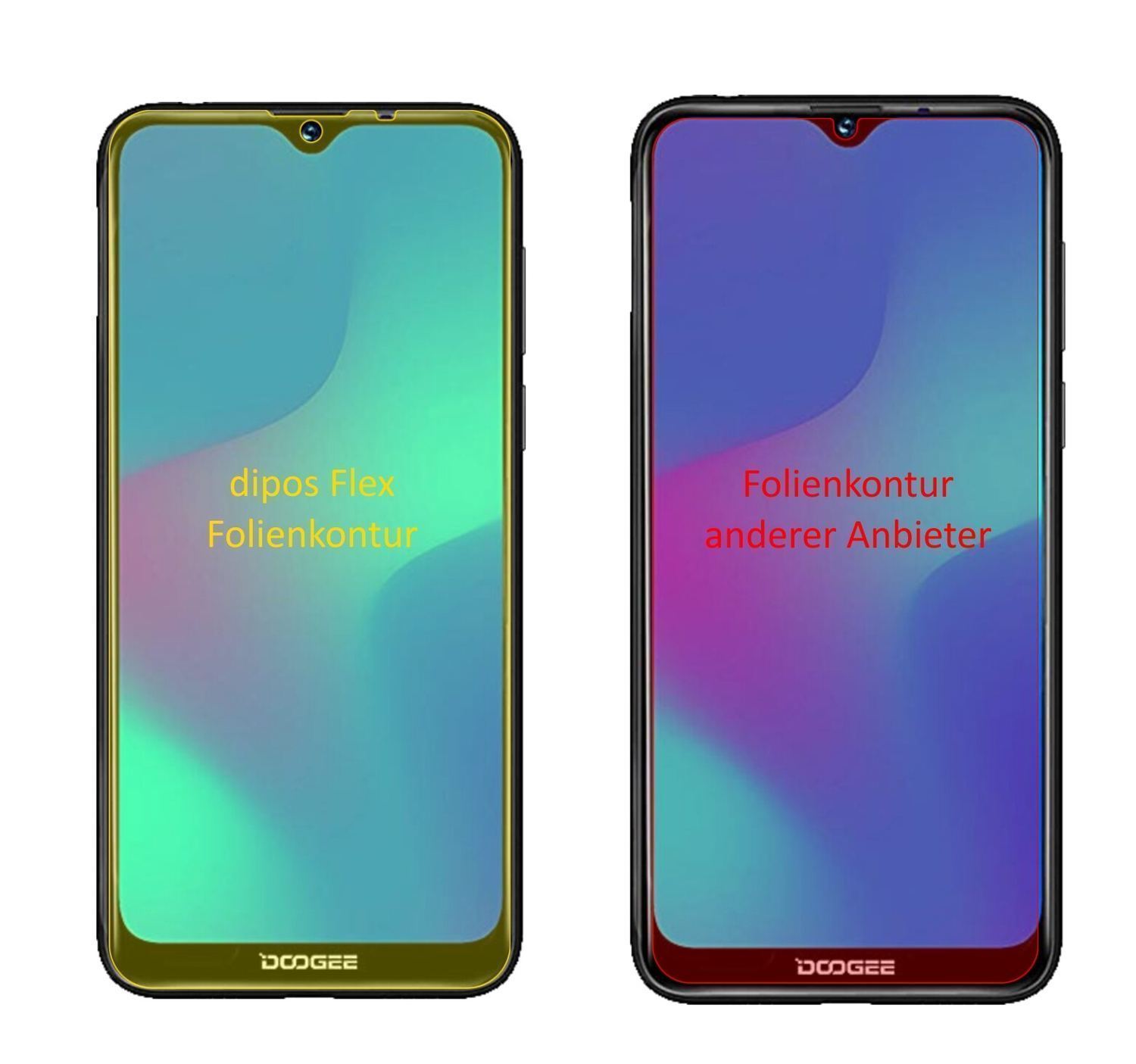 3x 3D Full Cover Schutzfolie für Doogee Y8 (2)