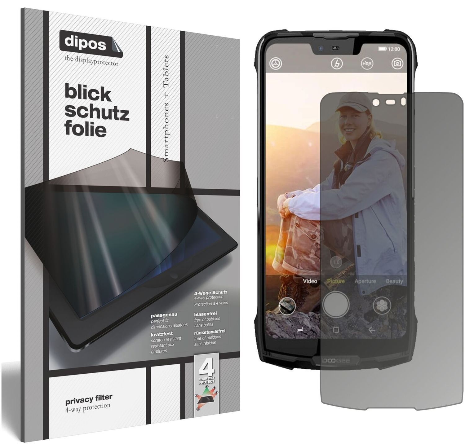 Blickschutzfolie für Doogee S90 matt Schutzfolie P (2)