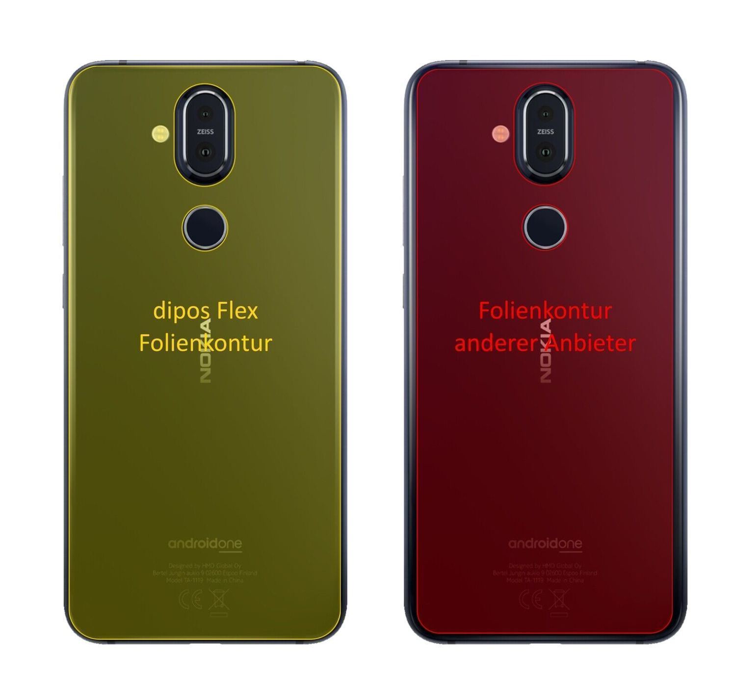1x 3D Full Cover Schutzfolie für Nokia 8.1 Rücksei (1)