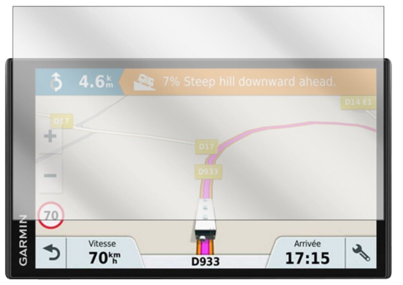 1x Schutzfolie klar für Garmin Camper 770 LMT-D EU (1)