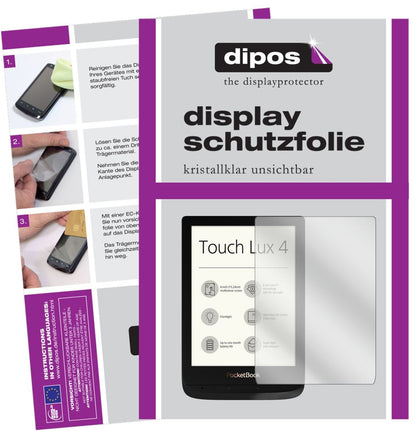 5x Schutzfolie klar für PocketBook Touch Lux 4 Dis (2)