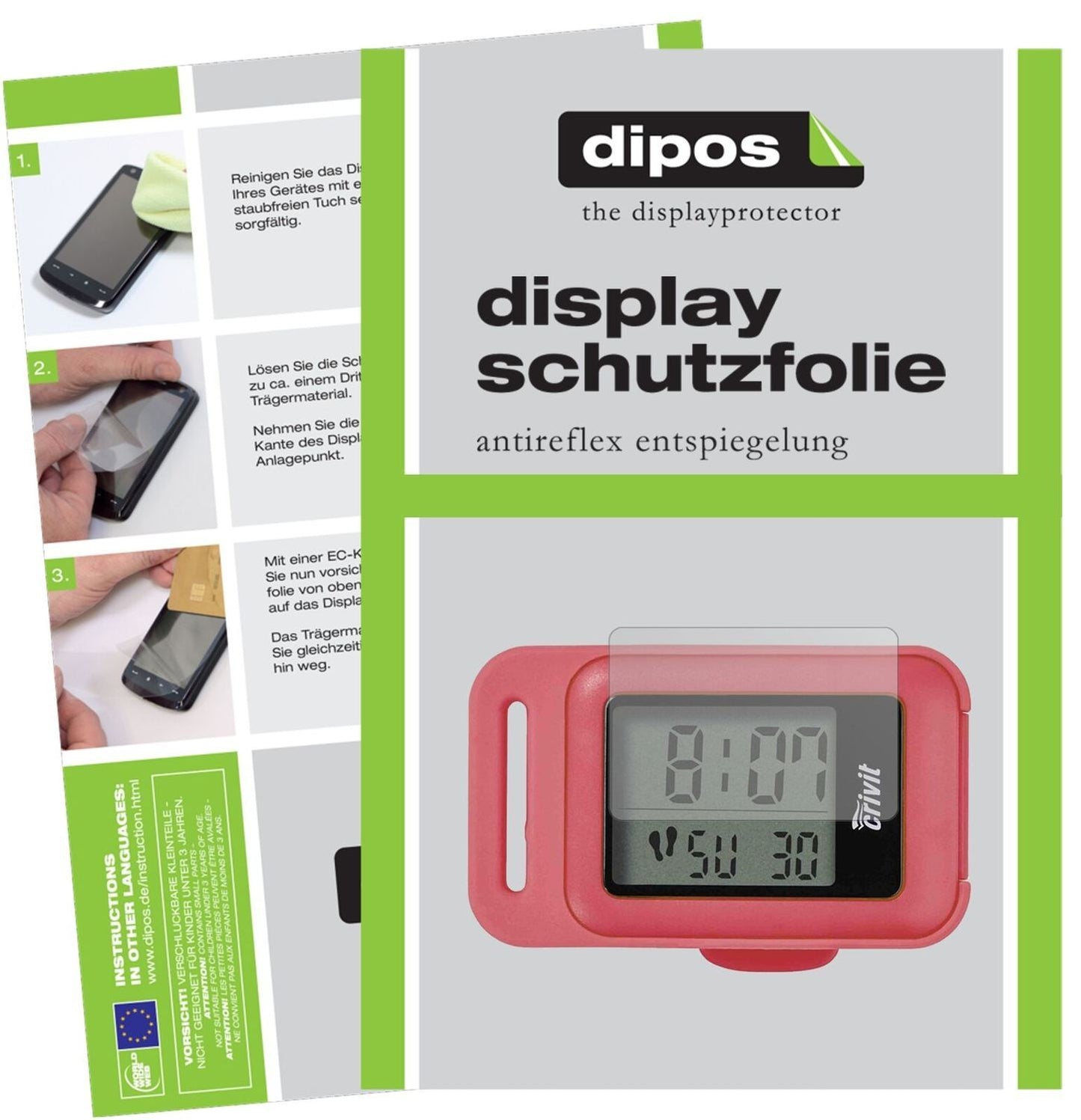 5x Schutzfolie matt für CRIVIT Schrittzähler Displ (2)