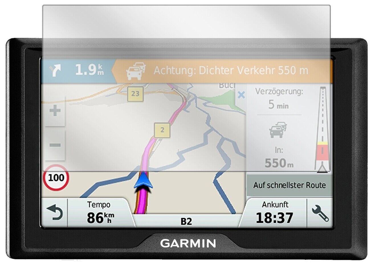 5x Schutzfolie klar für Garmin Drive 5 MT-S EU Dis (1)