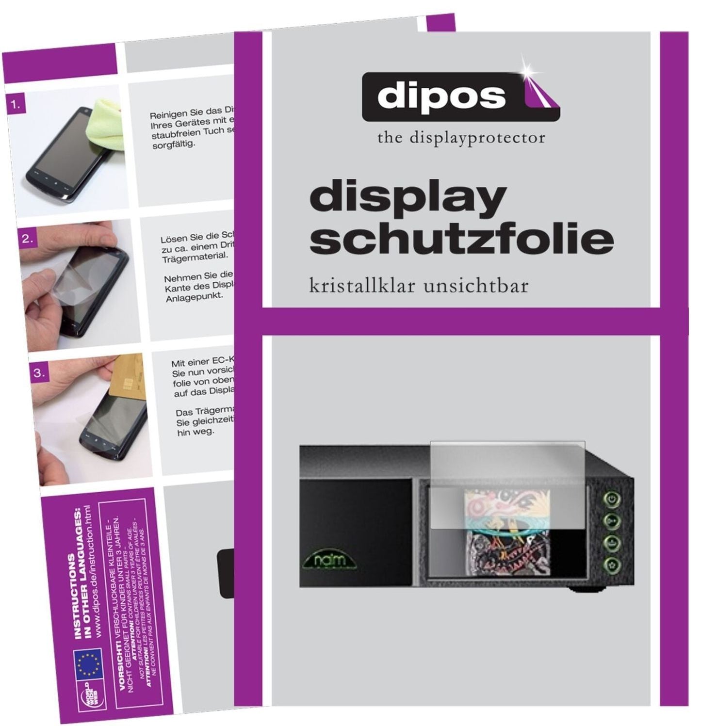 1x Schutzfolie klar für Naim NDX 2 Display-Schutzf (2)