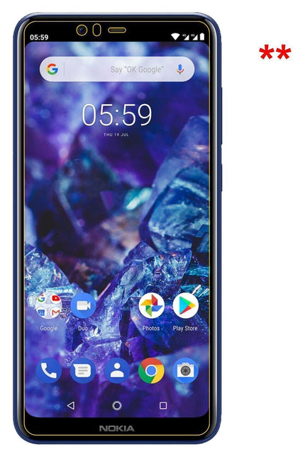 5x Schutzfolie klar für Nokia 5.1 Plus Display-Sch (5)
