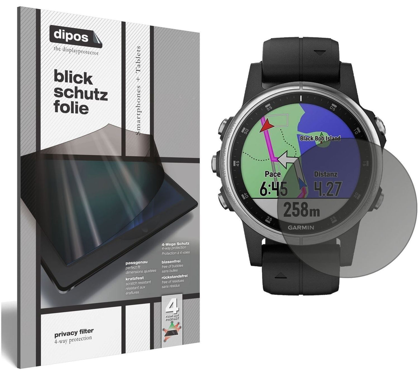 Blickschutzfolie für Garmin fenix 5s Plus (42mm) m (2)