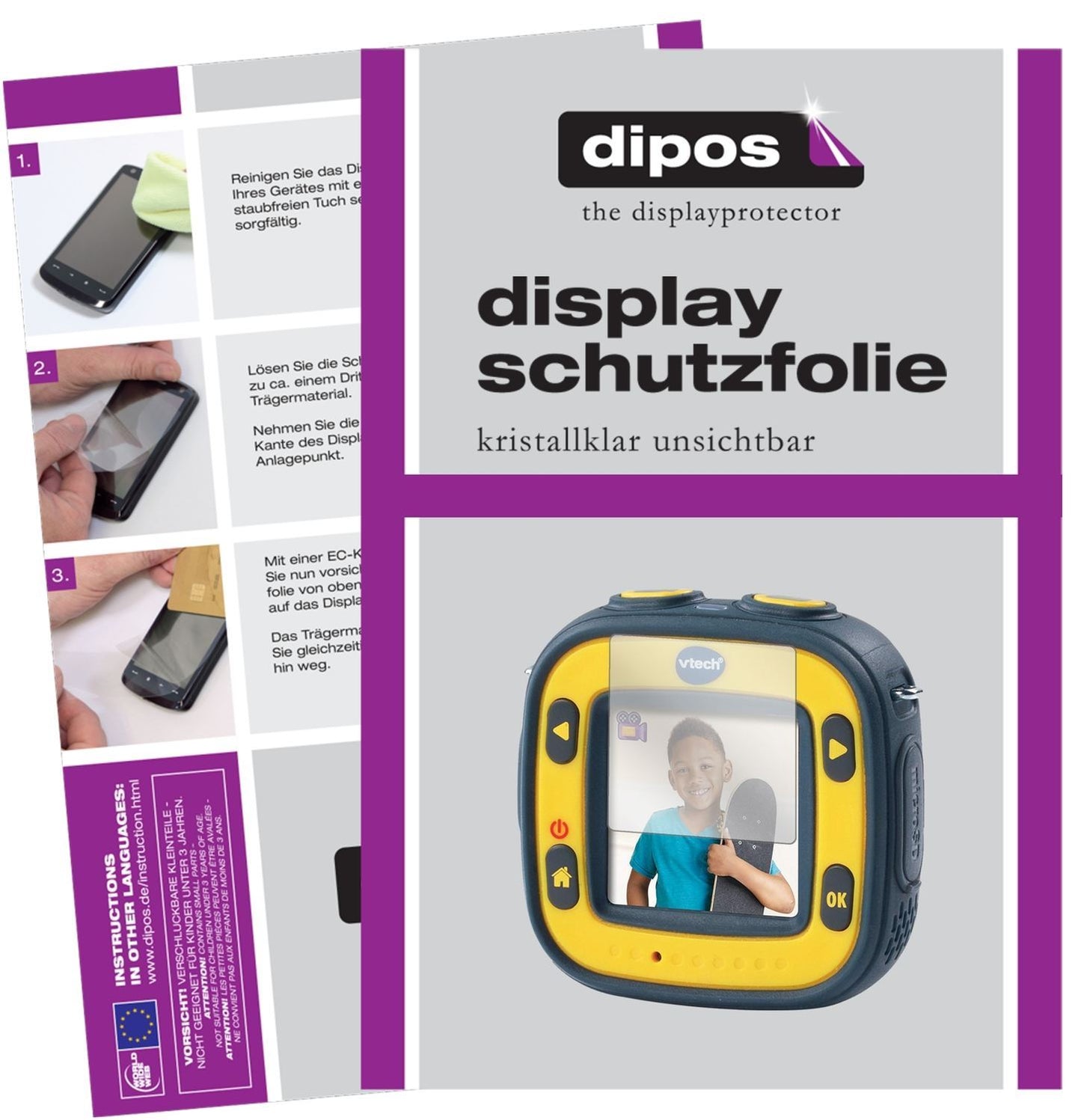 6x Schutzfolie klar für Vtech Kidizoom Action Cam  (1)