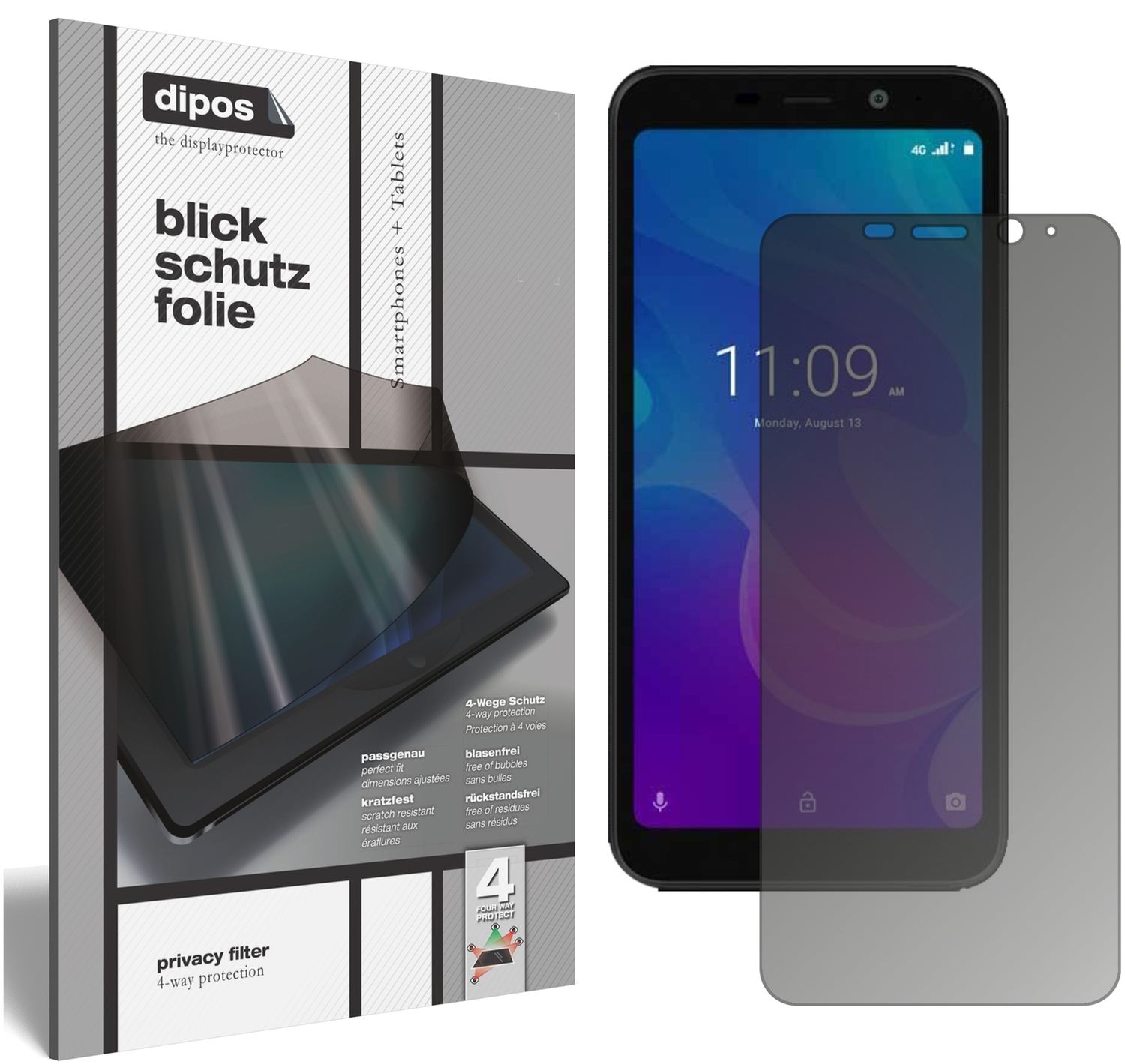 Blickschutzfolie für Meizu C9 matt Schutzfolie Pri (1)