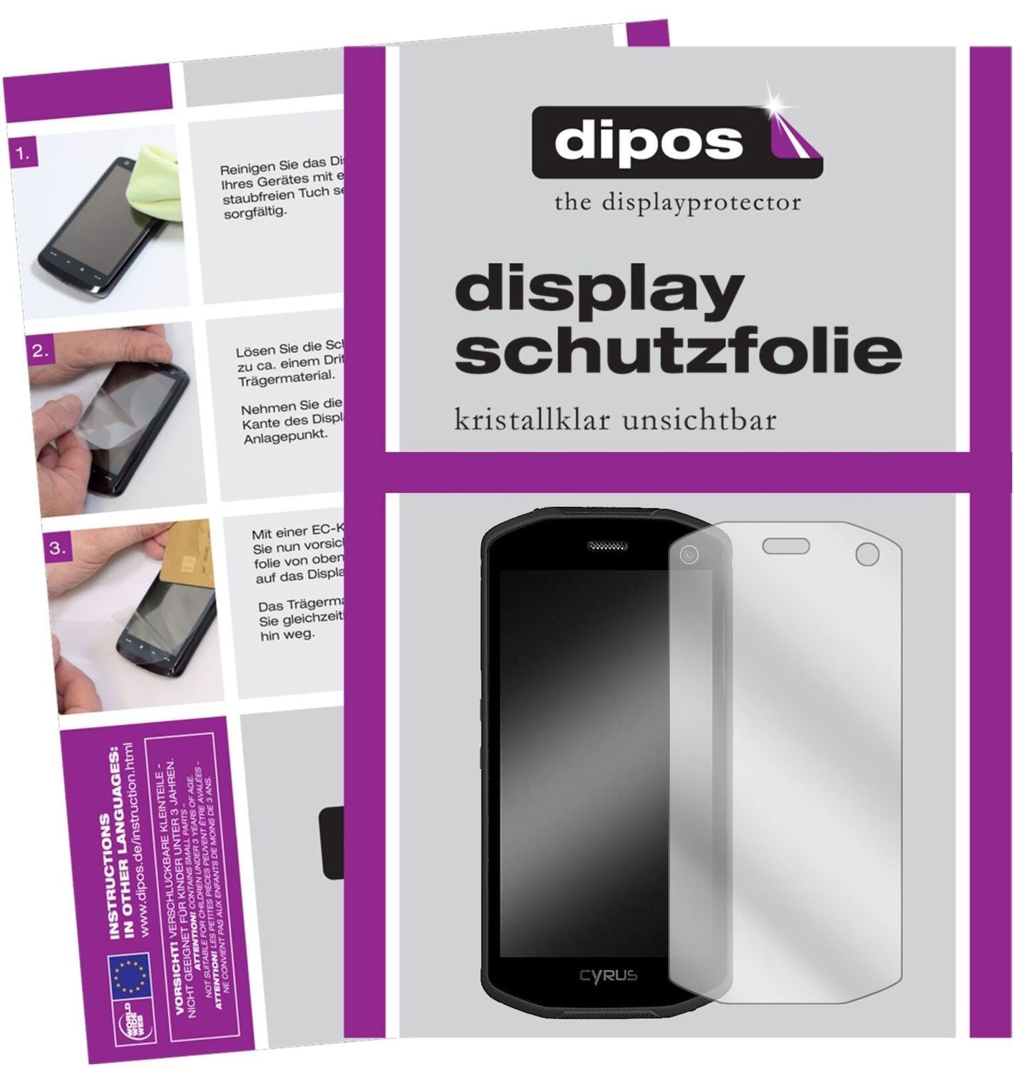 5x Schutzfolie klar für Cyrus CS28 Hipster Display (2)