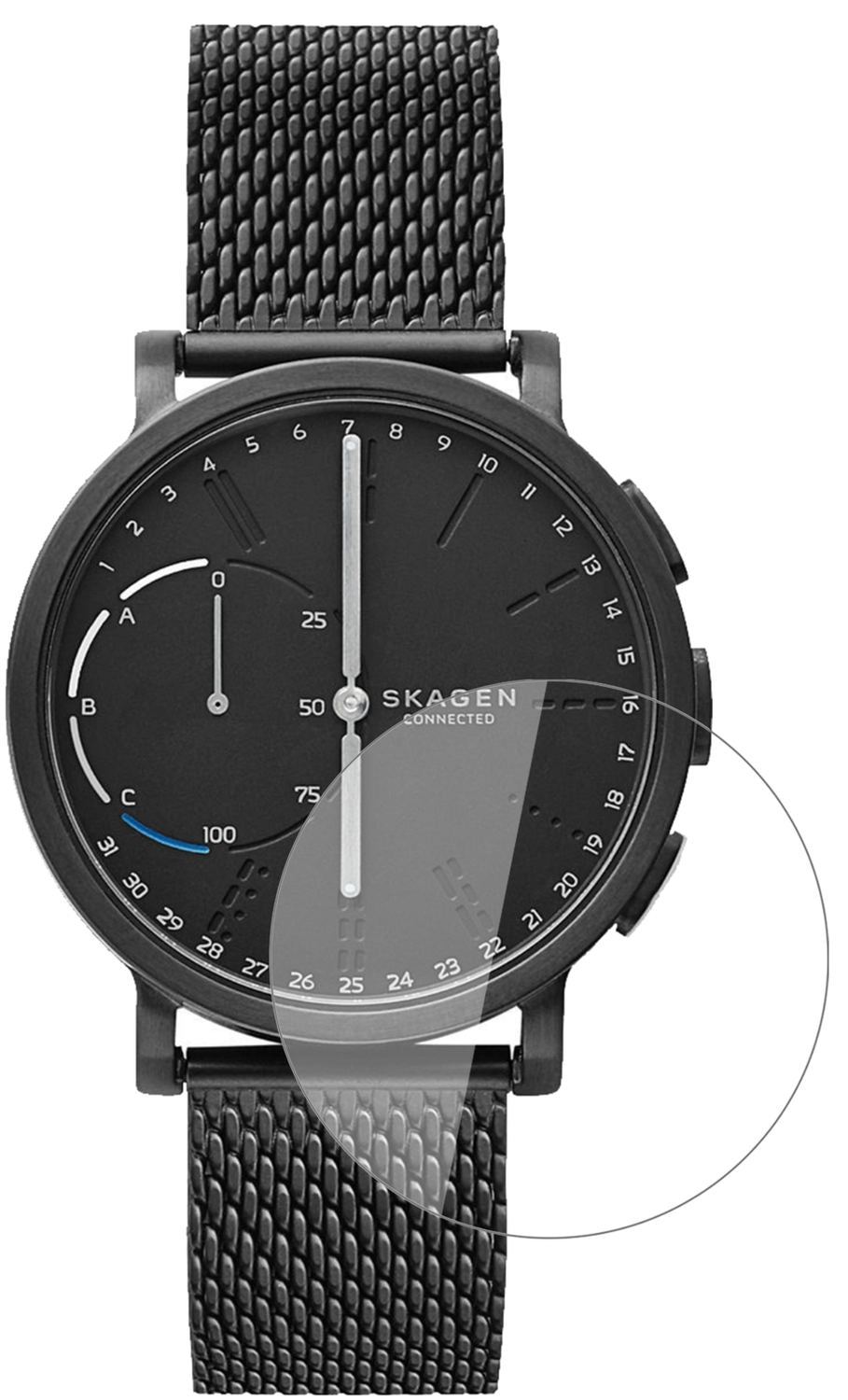 2x 9H Schutzfolie für Skagen Hagen Connected Panze (2)