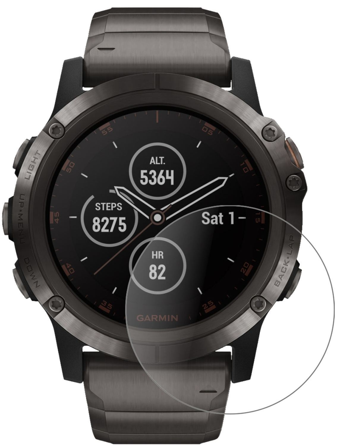 2x 9H Schutzfolie matt für Garmin fenix 5 Plus (47 (2)