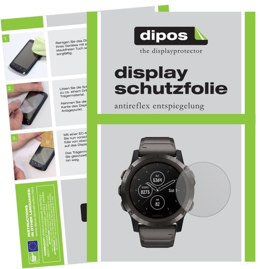 2x Schutzfolie matt für Garmin fenix 5 Plus (47mm) (1)