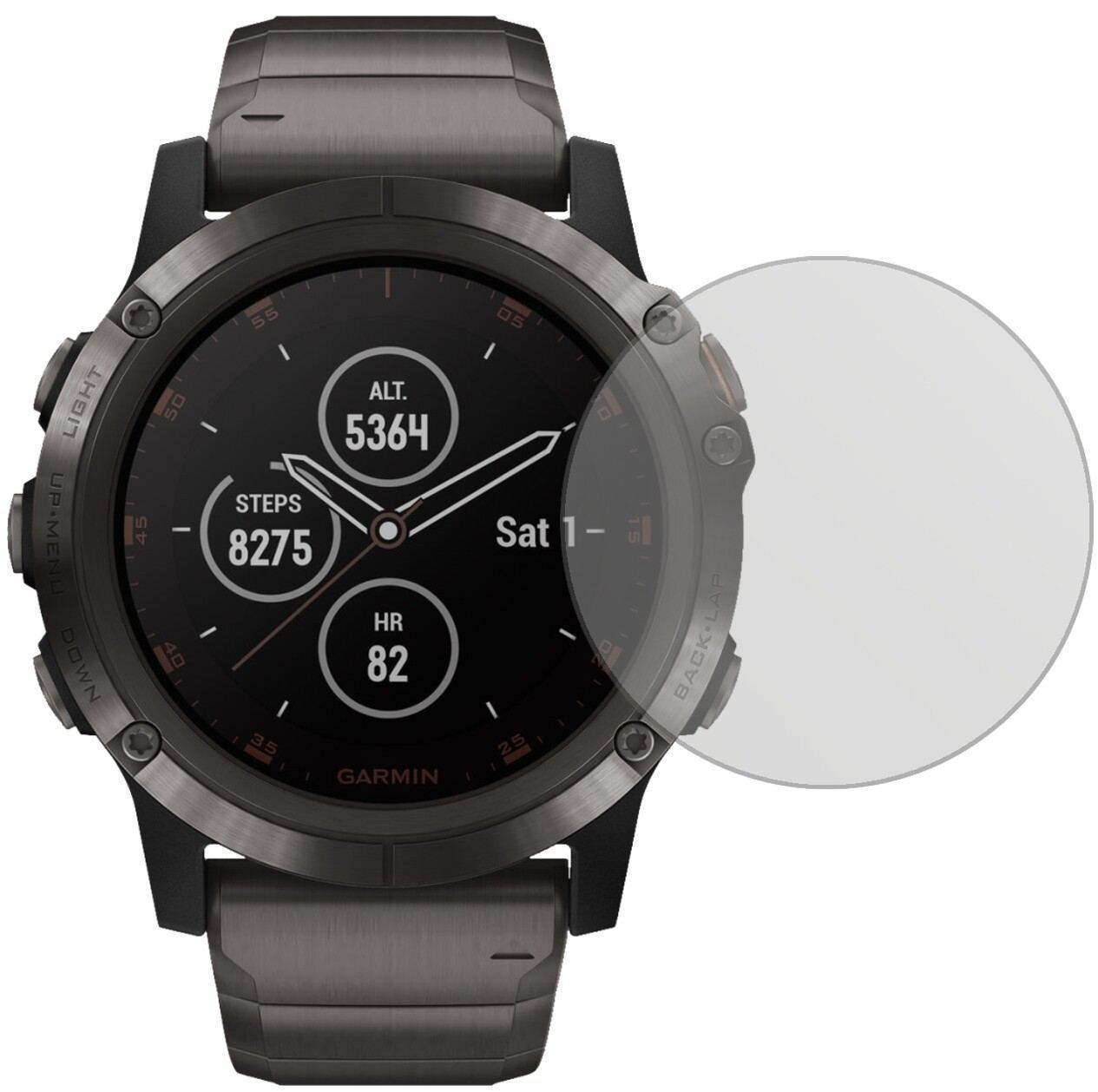 2x Schutzfolie matt für Garmin fenix 5 Plus (47mm) (2)