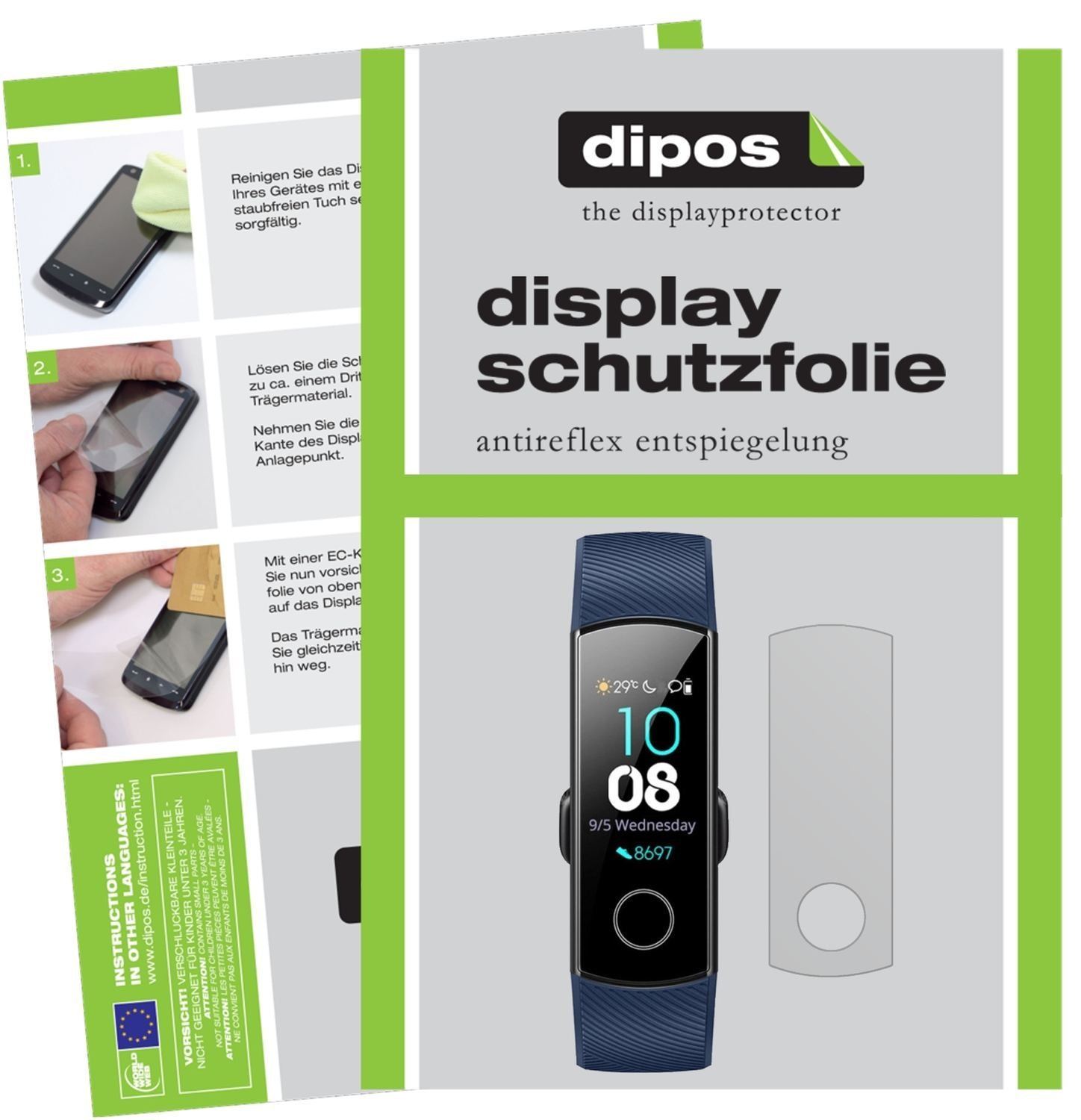 6x Schutzfolie matt für Honor Band 4 Display-Schut (1)