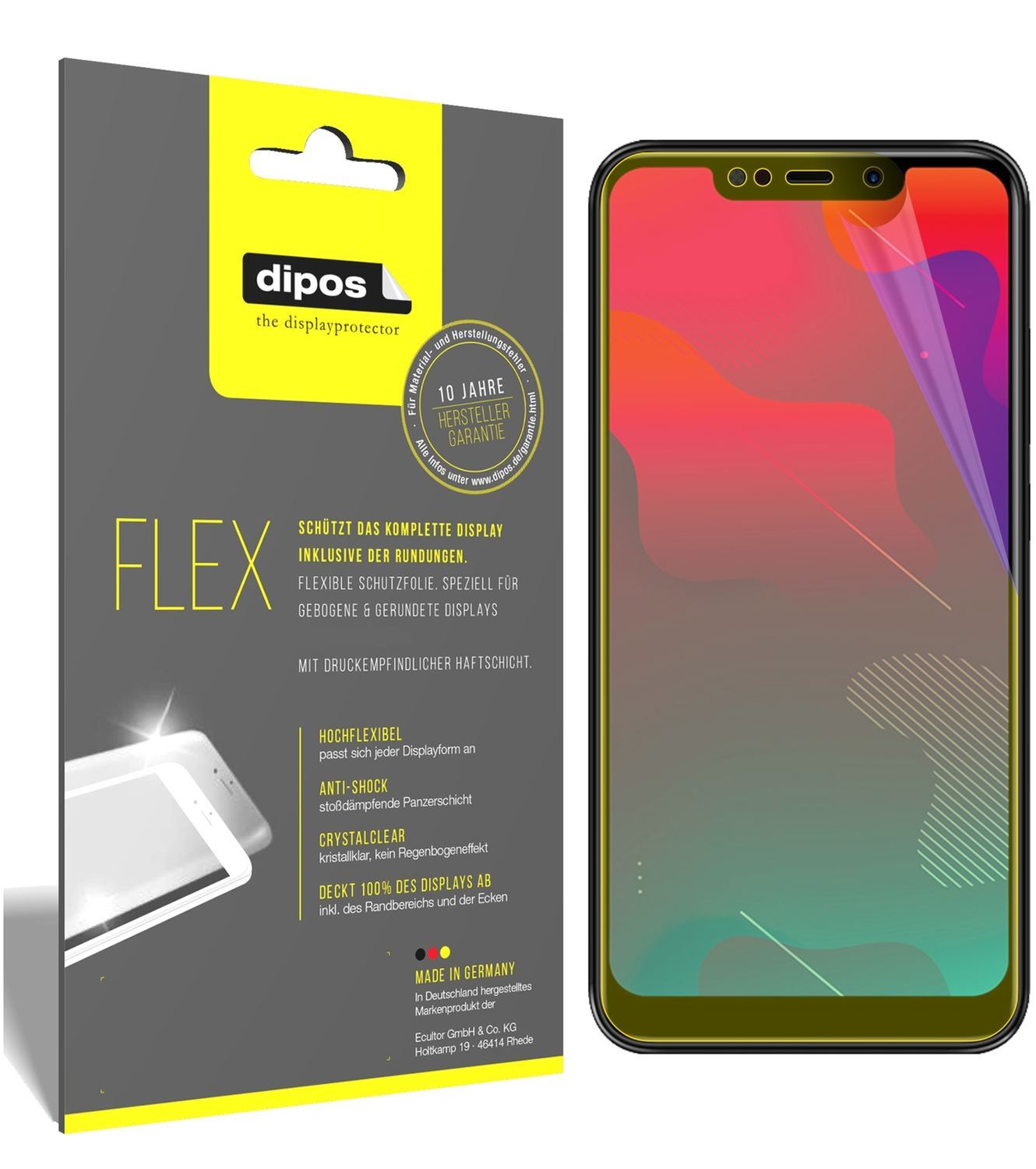 3x 3D Full Cover Schutzfolie für Panasonic Eluga Z (1)