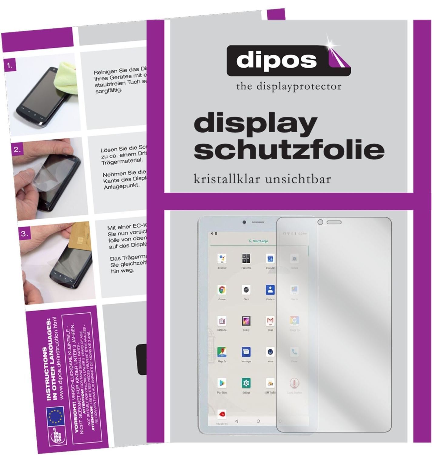 1x Schutzfolie klar für ibowin V7s 7 Zoll Tablet D (2)