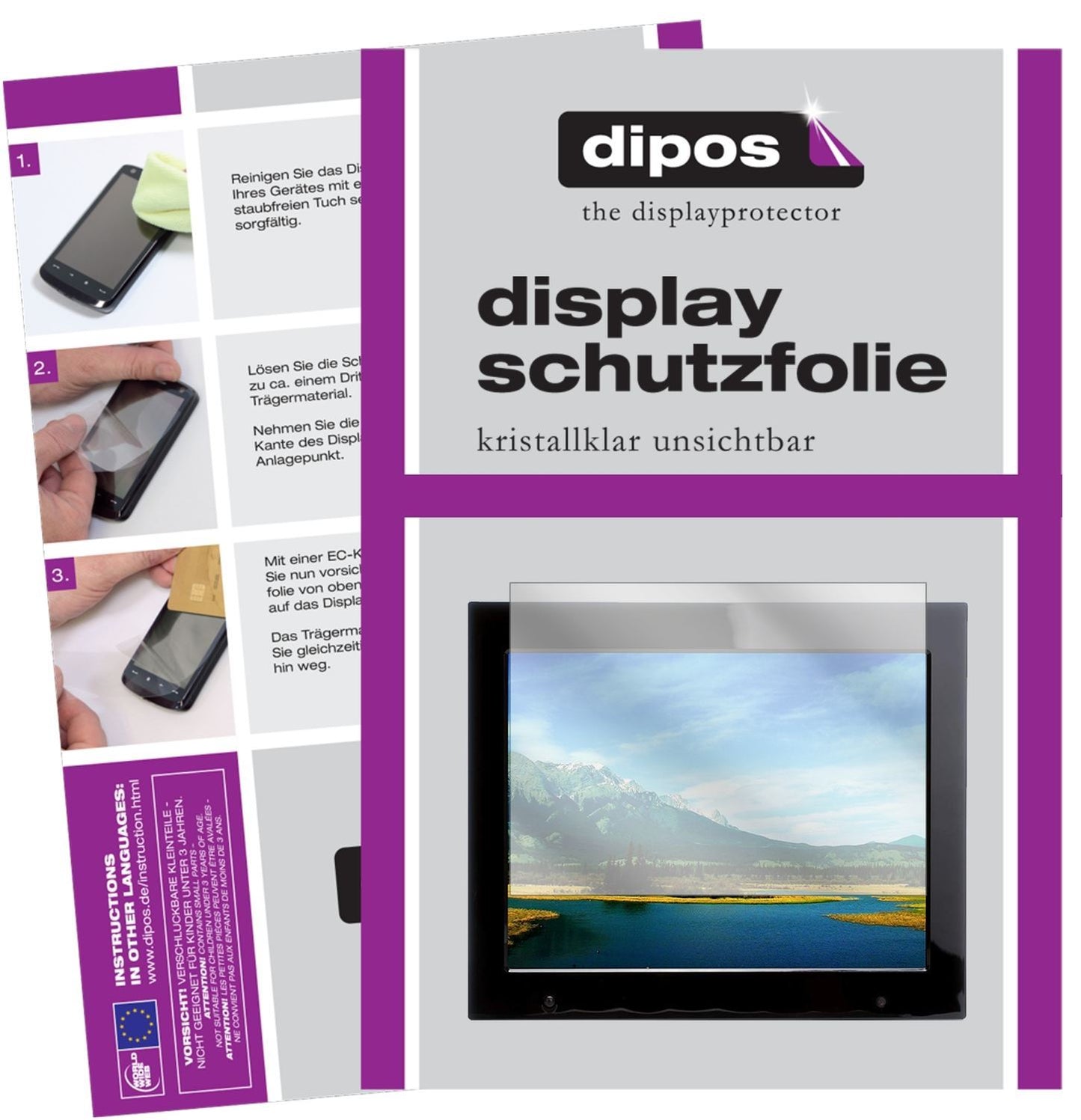 2x Schutzfolie klar für Xoro DPF 15B1 Display-Schu (1)