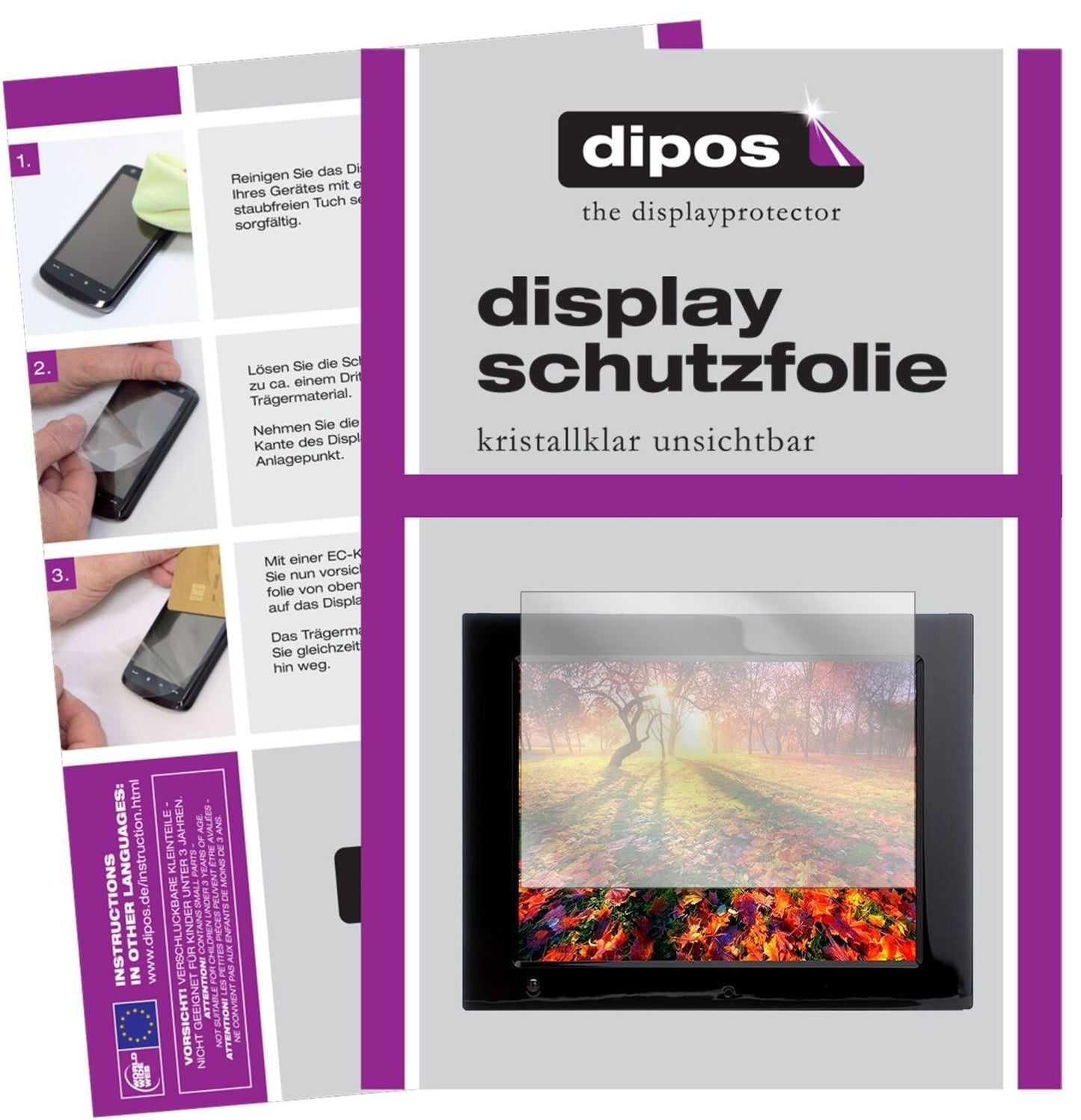 1x Schutzfolie klar für Xoro DPF 12B1 Display-Schu (2)