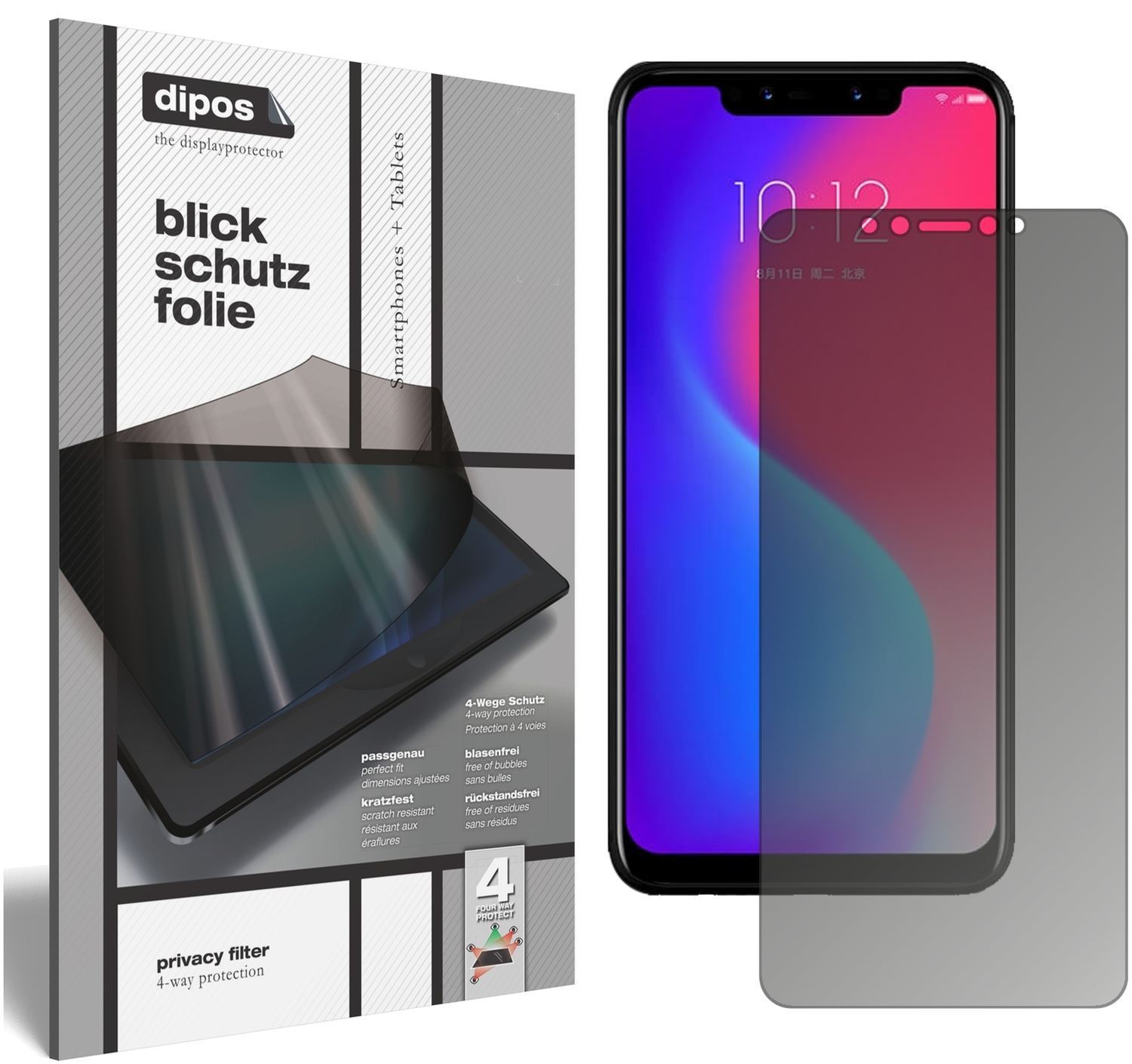 Blickschutzfolie für Lenovo S5 Pro matt Schutzfoli (1)