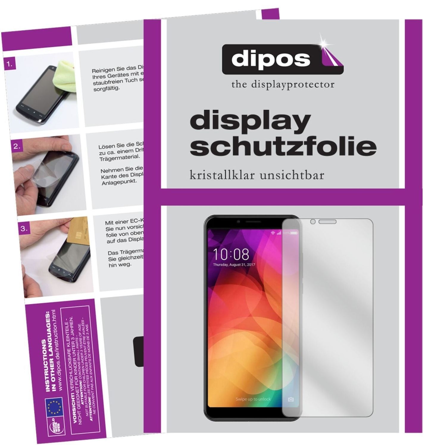 5x Schutzfolie klar für Coolpad Note 8 Display-Sch (2)