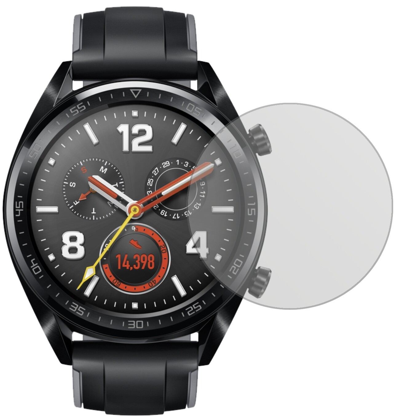 6x Schutzfolie matt für Huawei Watch GT Display-Sc (2)