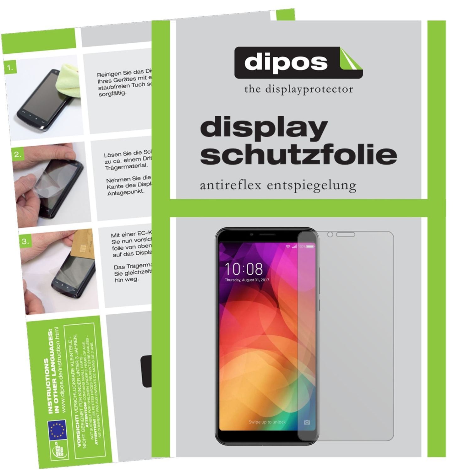 2x Schutzfolie matt für Coolpad Note 8 Display-Sch (1)