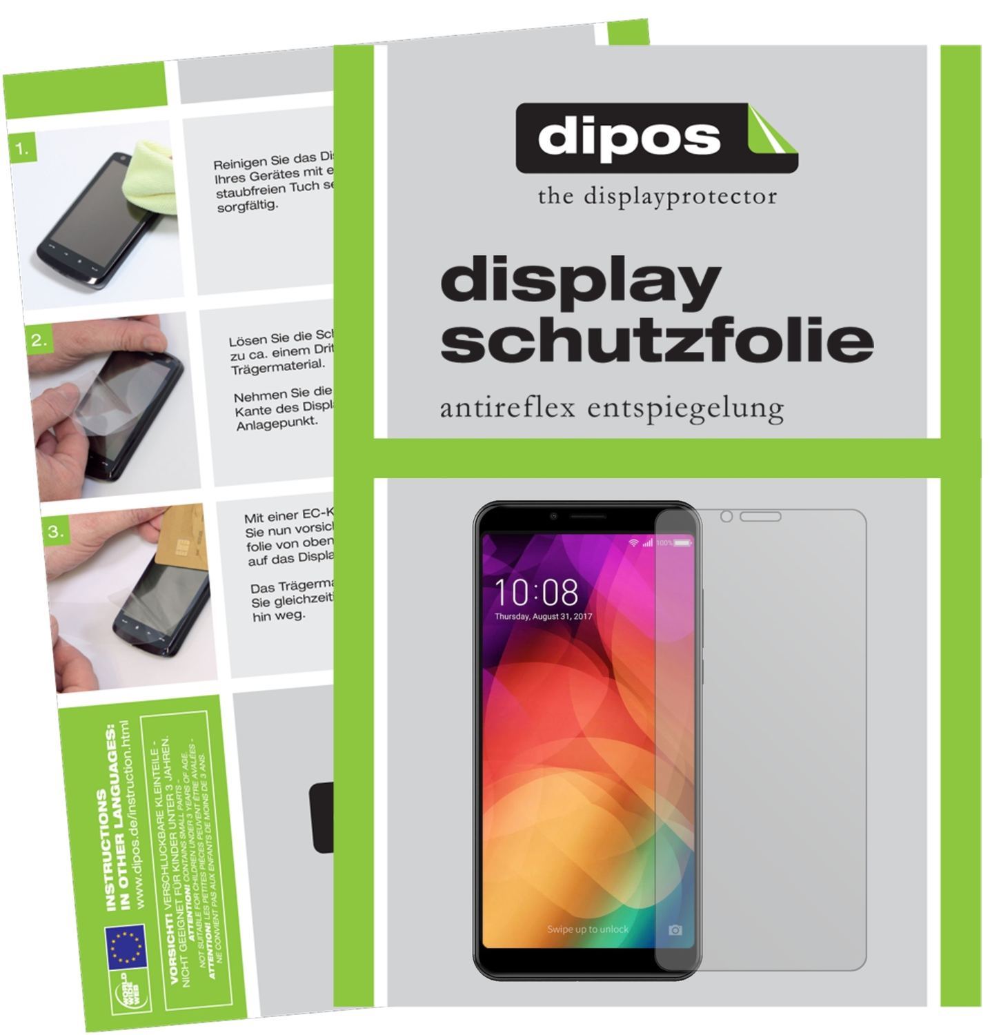 2x Schutzfolie matt für Coolpad Note 8 Display-Sch (1)