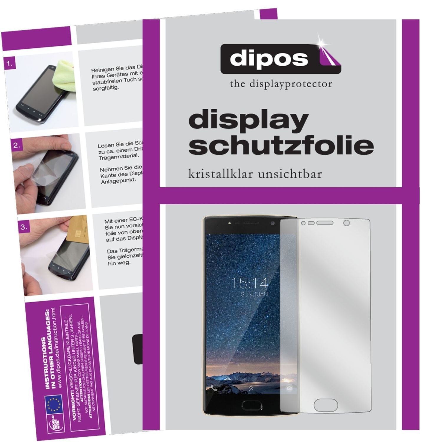 5x Schutzfolie klar für Doogee BL7000 Display-Schu (2)