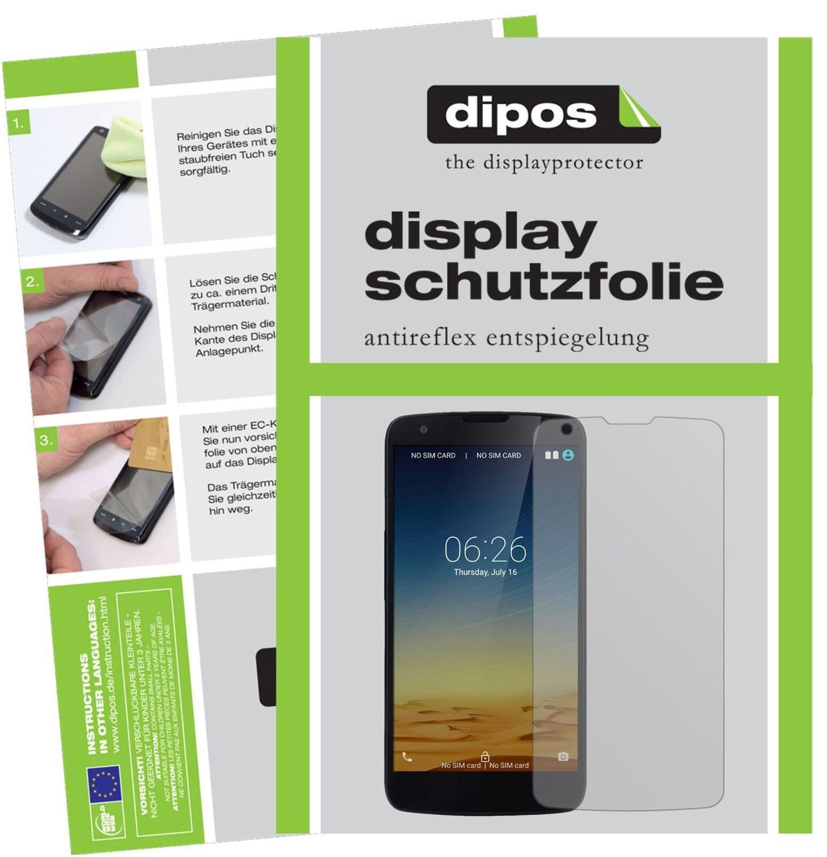 5x Schutzfolie matt für Innos D6000 Display-Schutz (2)