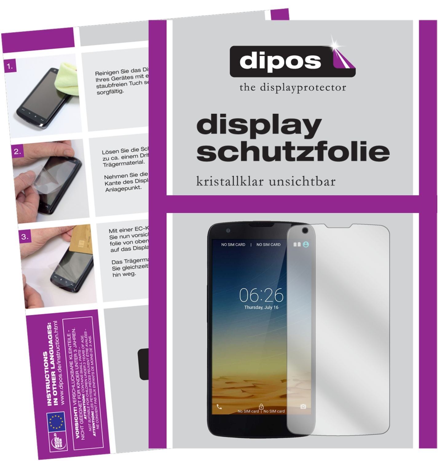 6x Schutzfolie klar für Innos D6000 Display-Schutz (1)