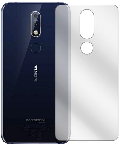 5x Schutzfolie klar für Nokia X7 (2018) Rückseite  (1)