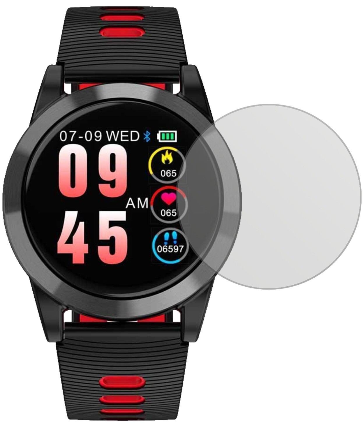 6x Schutzfolie matt für OOOUSE R15 Smartwatch Disp (2)