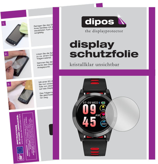6x Schutzfolie klar für OOOUSE R15 Smartwatch Disp (1)