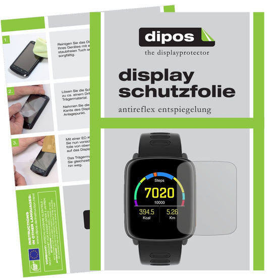 6x Schutzfolie matt für Yamay SW018 Smartwatch Dis (1)