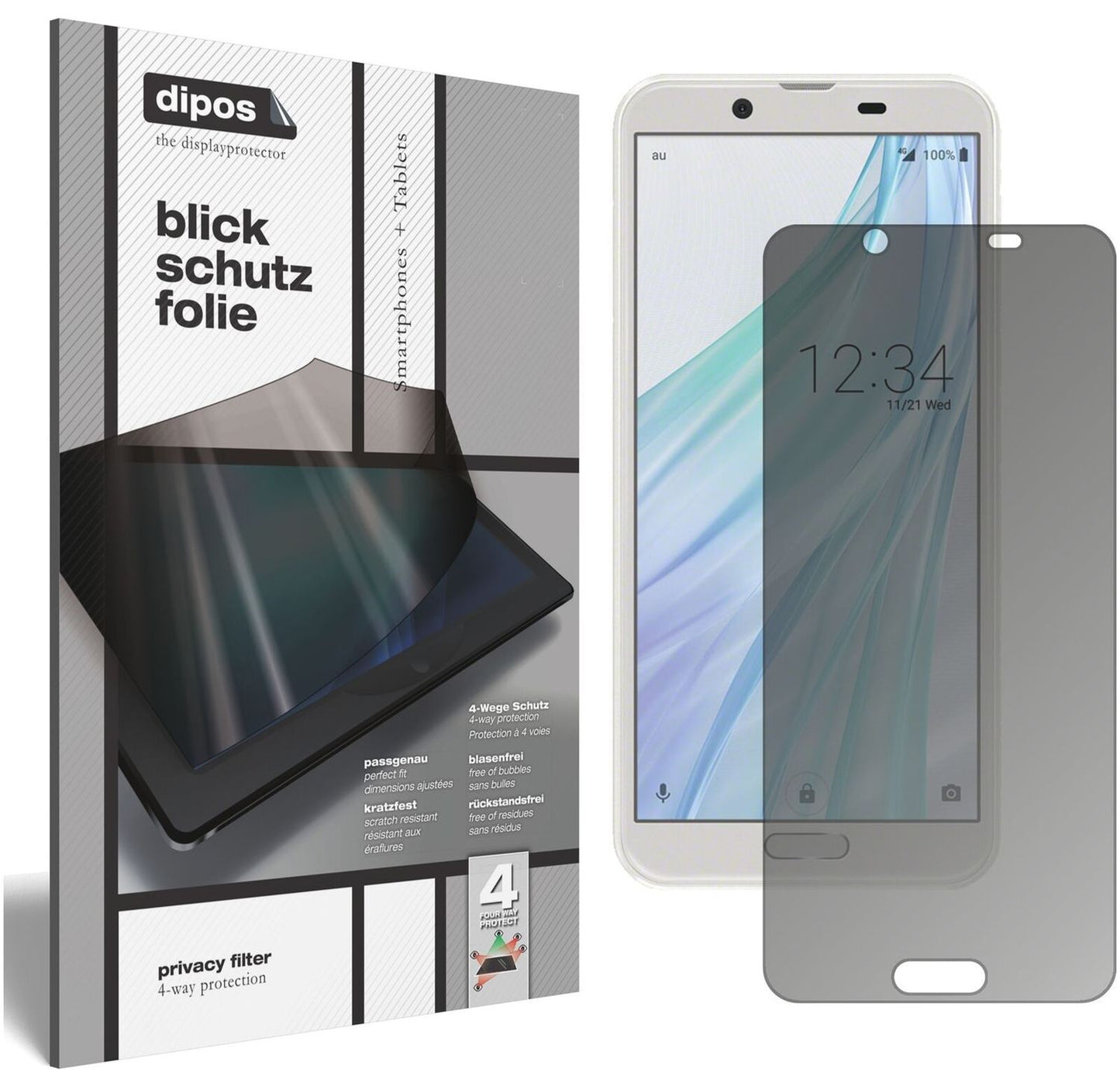 Blickschutzfolie für Sharp Aquos Sense2 matt Schut (2)