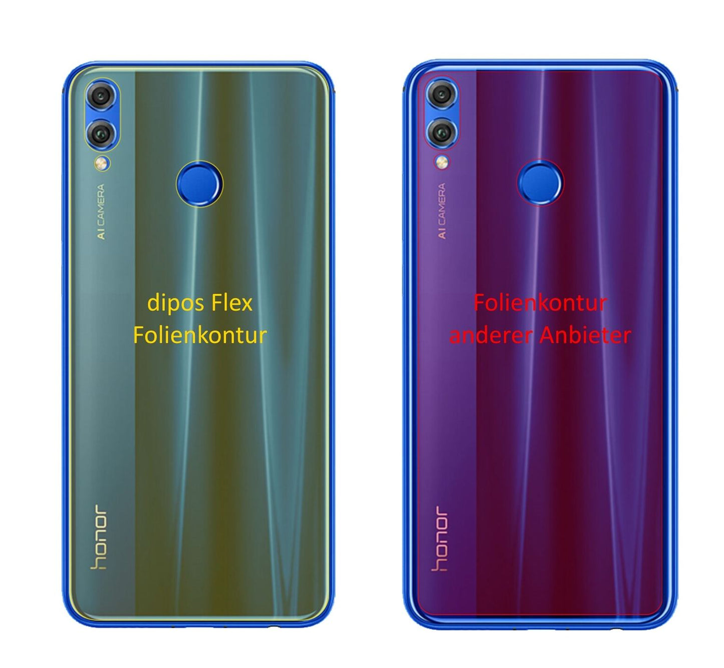 3x 3D Full Cover Schutzfolie für Honor 8X Max Rück (2)