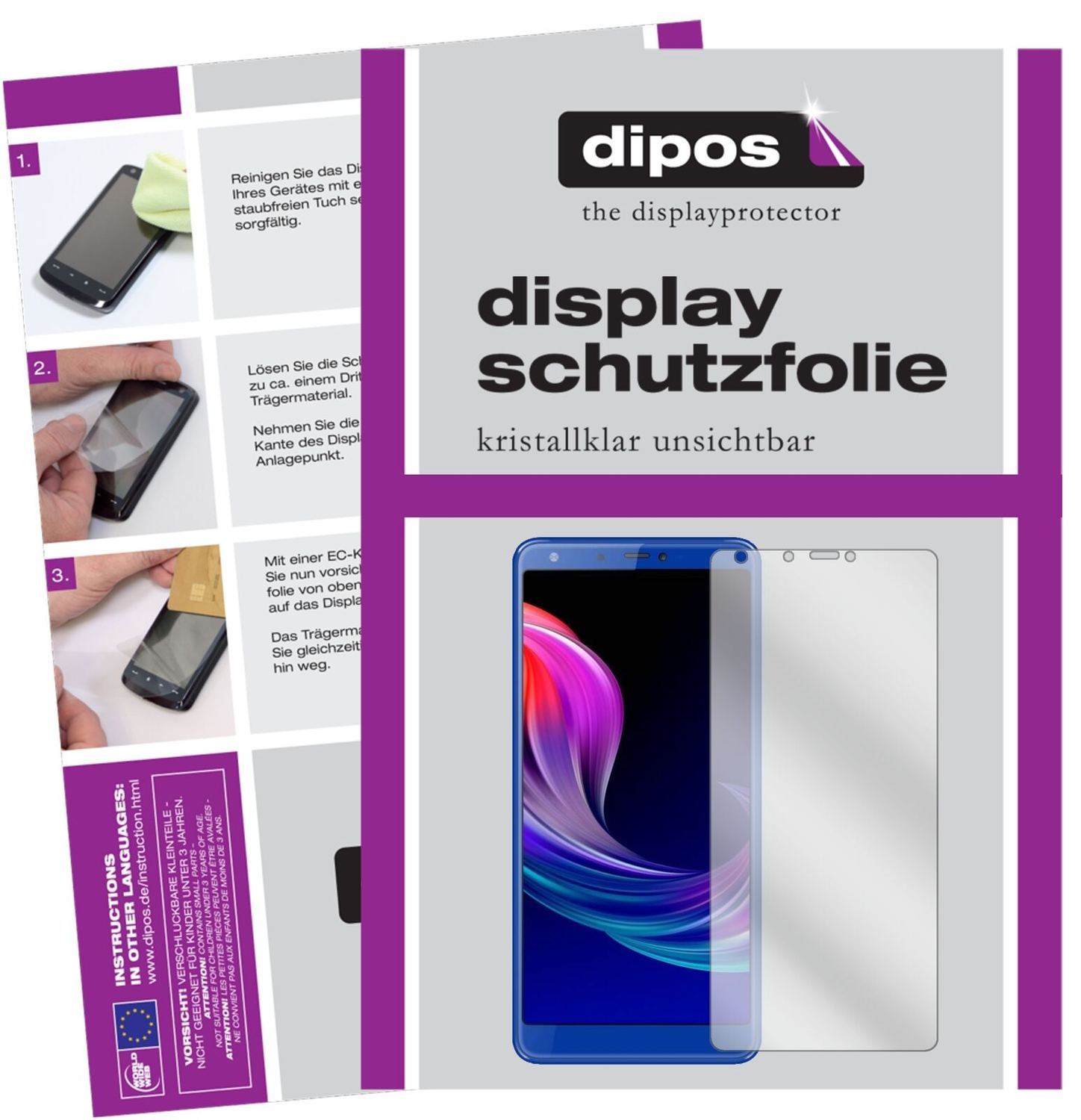 5x Schutzfolie klar für Panasonic Eluga Ray 600 Di (2)