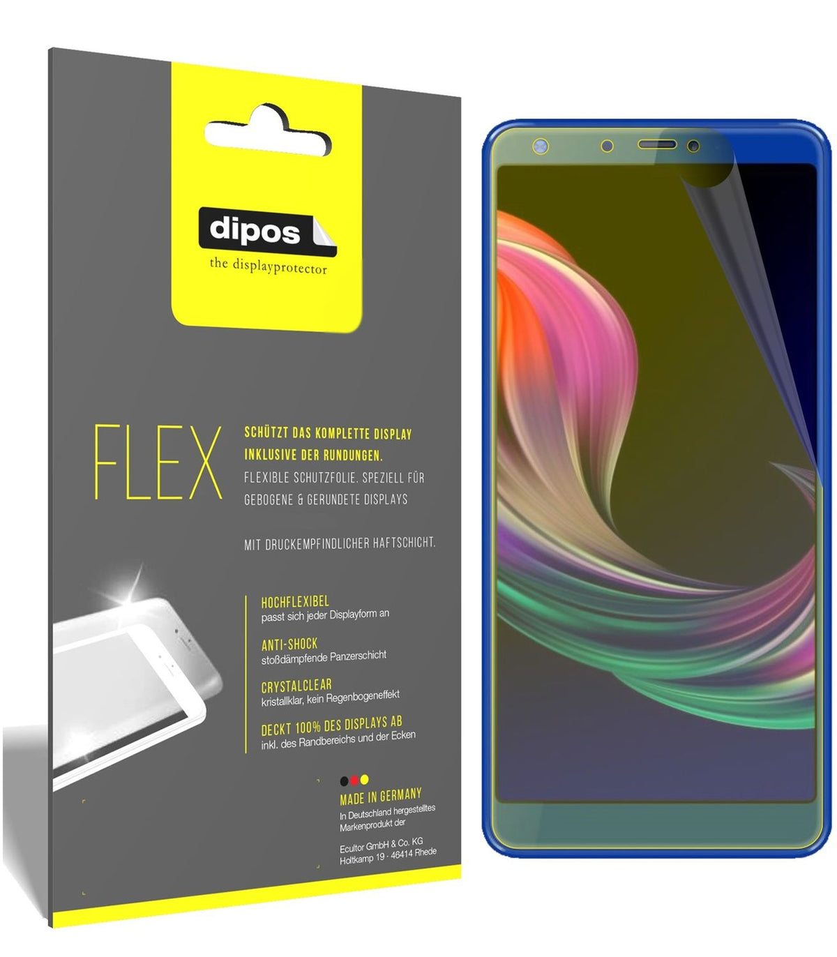 3x 3D Full Cover Schutzfolie für Panasonic Eluga R (1)