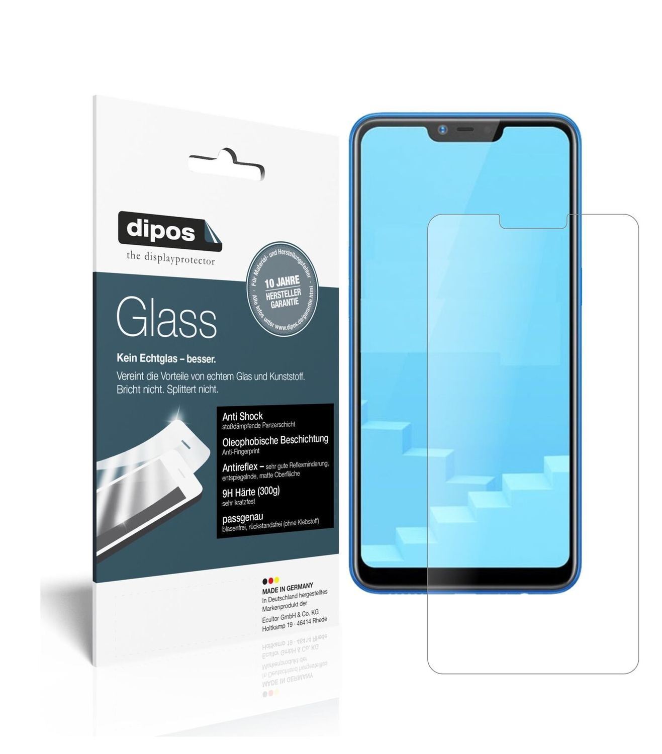 1x 9H Schutzfolie matt für Oppo Realme C1 Panzerfo (2)