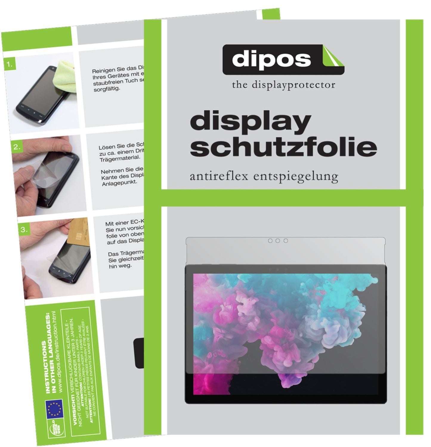 2x Schutzfolie matt für Microsoft Surface Pro 6 Di (1)